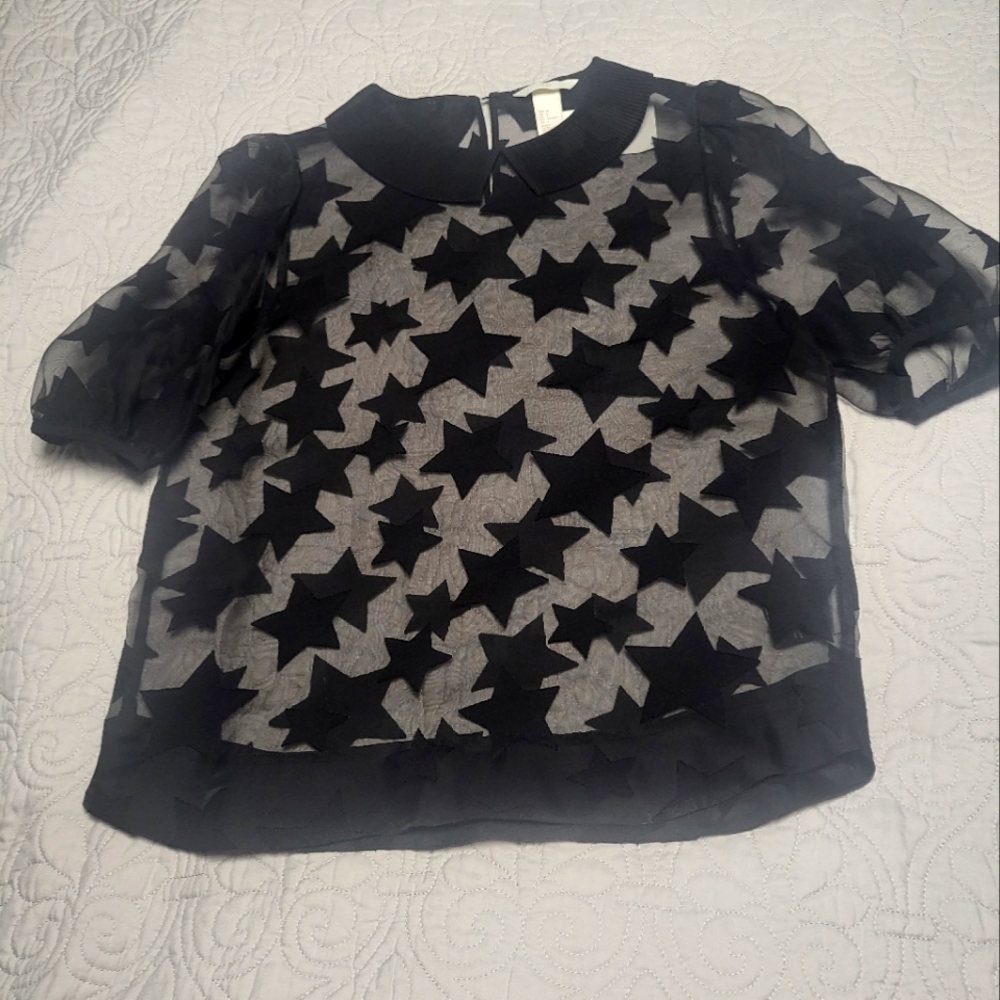 H&M Star Sheer Shirt